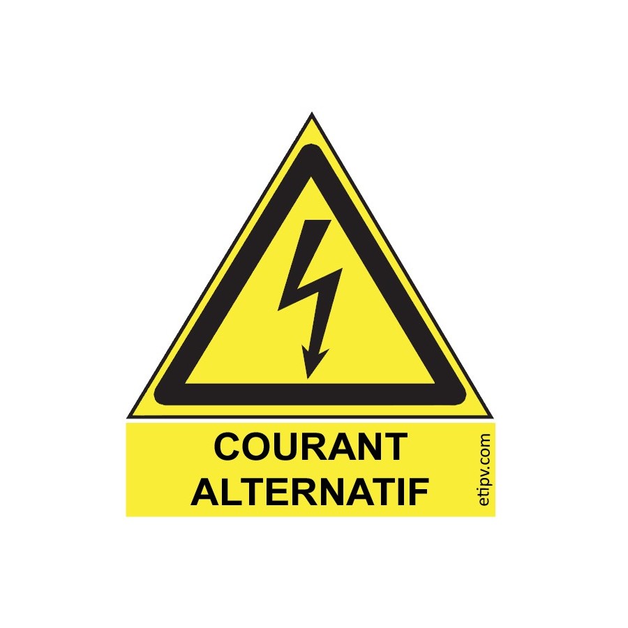 Etiquette adh. 4x4.5 cms "Courant alternatif" Etiquette adh. 4x4.5 cms "Courant alternatif"