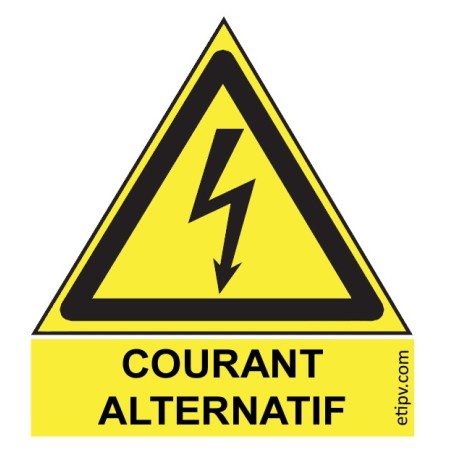 Etiquette adh. 4x4.5 cms "Courant alternatif"