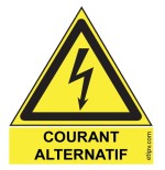Etiquette adh. 4x4.5 cms "Courant alternatif"
