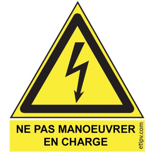 Etiquette Adh. 4x4.5 cms "Ne pas manoeuvrer en charge"