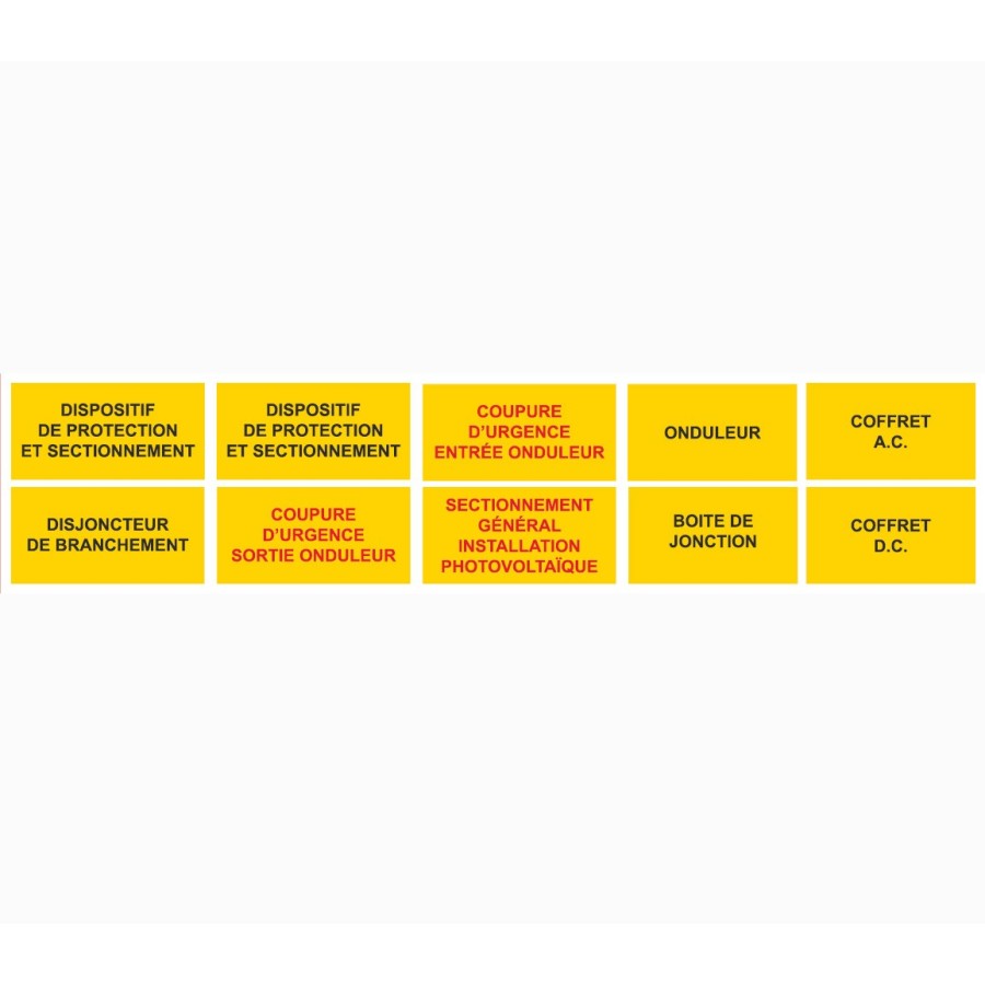 10 Etiquettes Adhésives "Identification des composants" 10 Etiquettes Adhésives "Identification des composants"