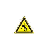 Plaque 5x5 cms RIGIDE PVC "Homme foudroyé"