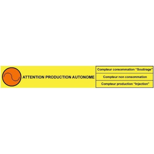 Kit 19x3 cms - autocollants pour signalisation des compteurs de production