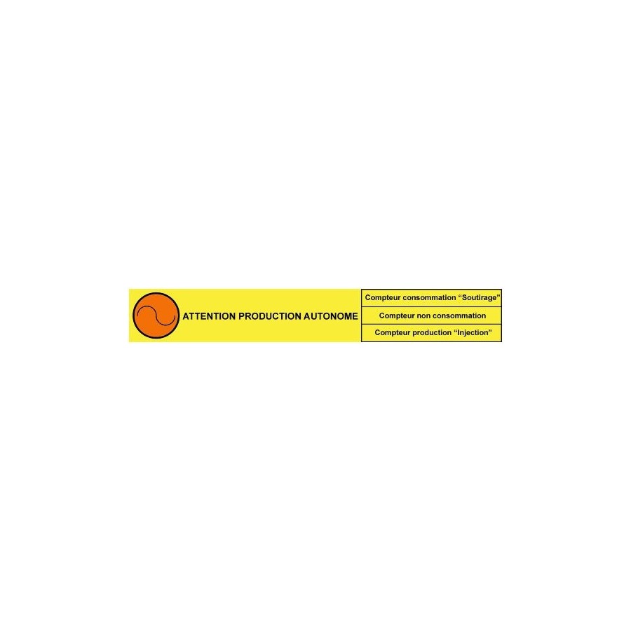 Kit 19x3 cms - autocollants pour signalisation des compteurs de production Kit 19x3 cms - autocollants pour signalisation des compteurs de production