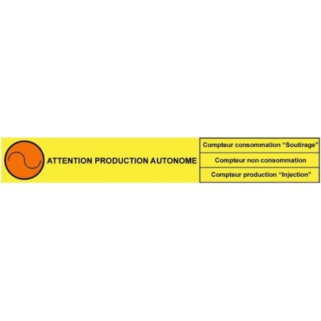 Kit 19x3 cms - autocollants pour signalisation des compteurs de production