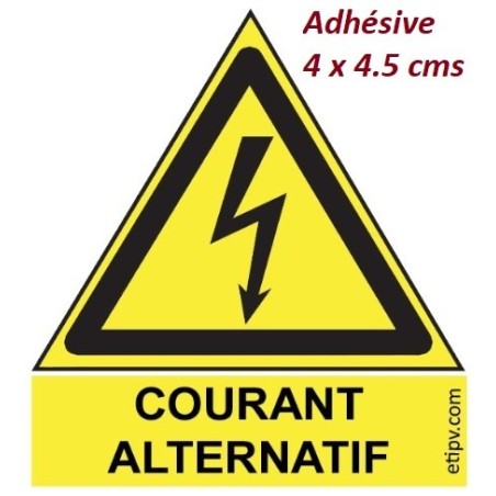 Etiquette adh. 4x4.5 cms "Courant alternatif"