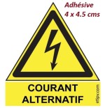 Etiquette adh. 4x4.5 cms "Courant alternatif"