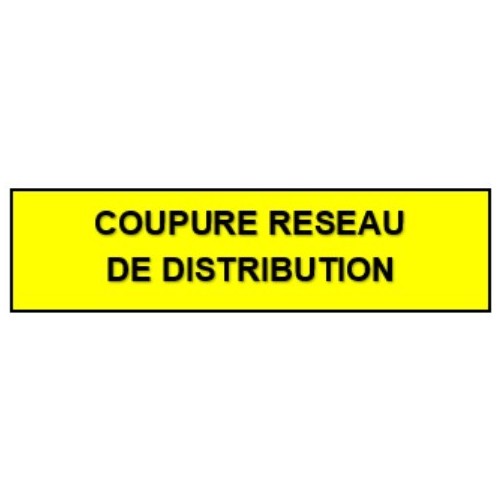 Plaque gravée 5x2 cms Coupure Réseau distribution électrique