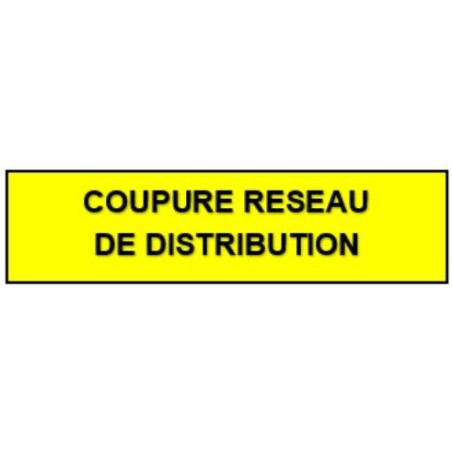 Plaque gravée 5x2 cms Coupure Réseau distribution électrique