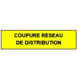Plaque gravée 5x2 cms Coupure Réseau distribution électrique