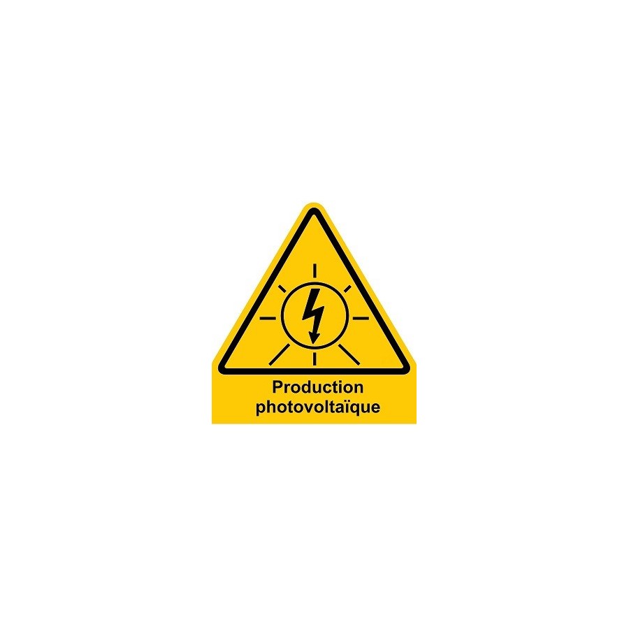 Plaque 10x10 cms RIGIDE PVC "Production photovoltaique" Plaque 10x10 cms RIGIDE PVC "Production photovoltaique"