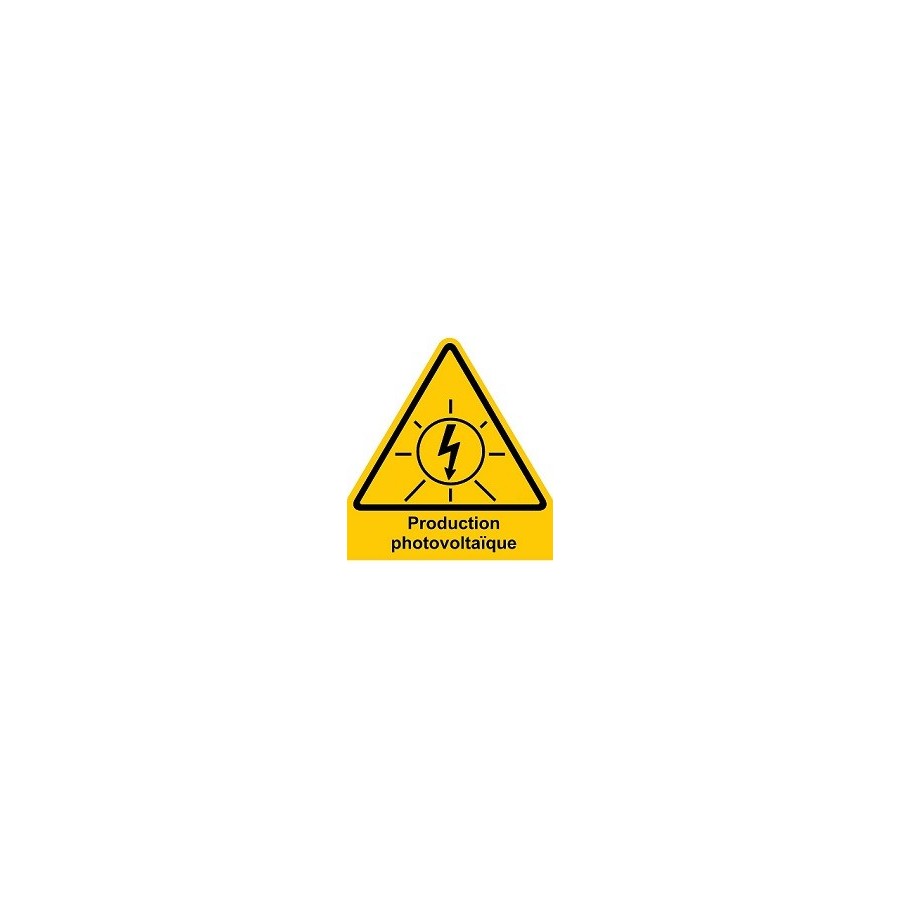 Plaque 5x5 cms RIGIDE PVC "Production photovoltaïque" Plaque 5x5 cms RIGIDE PVC "Production photovoltaïque"