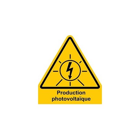 Plaque 5x5 cms RIGIDE PVC "Production photovoltaïque"