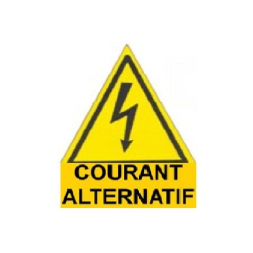 Plaque 5x5 cms RIGIDE PVC "Courant Alternatif"