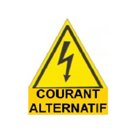 Plaque 5x5 cms RIGIDE PVC "Courant Alternatif"