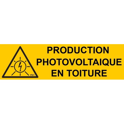 11x4 cms - autocollants pour signalisation Danger installation sur le toit