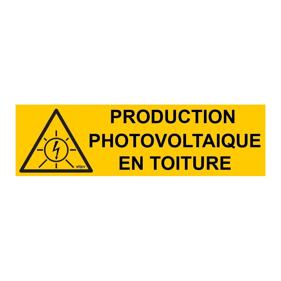 11x4 cms - autocollants pour signalisation Danger installation sur le toit