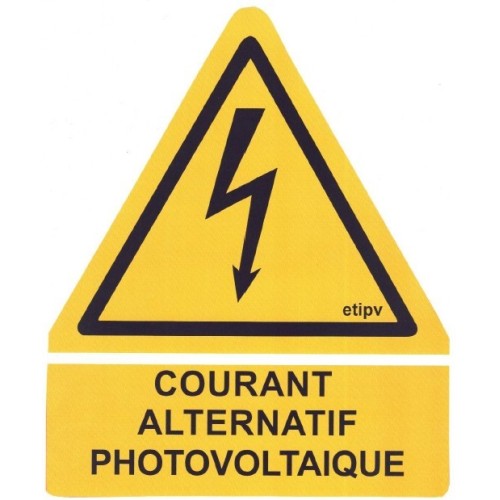 Danger courant ALternatif Photovoltaïque