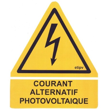 Danger courant ALternatif Photovoltaïque