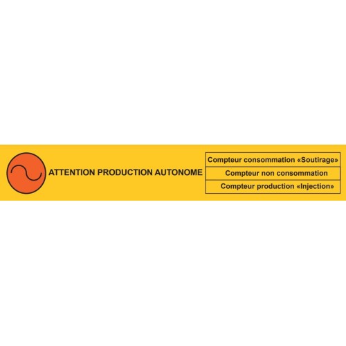 Kit 19x3 cms - autocollants pour signalisation des compteurs de production