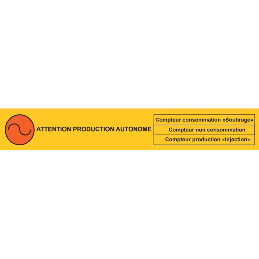 Kit 19x3 cms - autocollants pour signalisation des compteurs de production Kit 19x3 cms - autocollants pour signalisation des compteurs de production