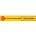 Kit 19x3 cms - autocollants pour signalisation des compteurs de production