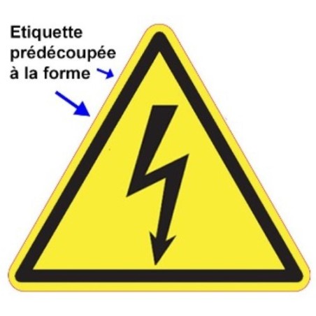 Planche 15 étiquettes Danger électrique - Eclair