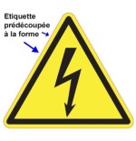 Planche 15 étiquettes Danger électrique - Eclair