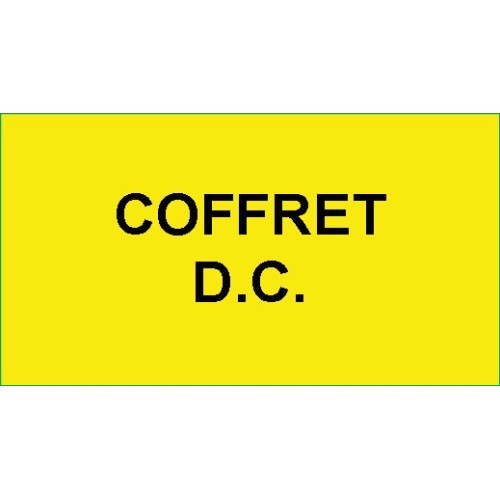 Identification - Etiquettes Adhésives "Coffret DC"