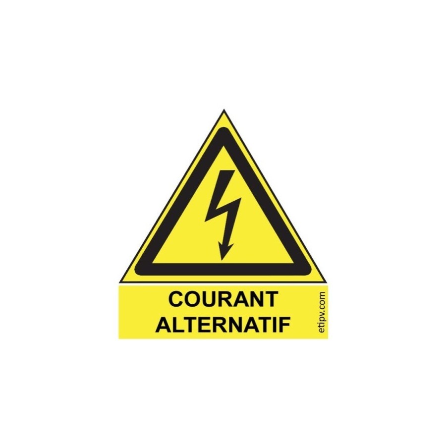 Plaque 5x5 cms RIGIDE PVC DILOPHANE "COURANT ALTERNATIF"