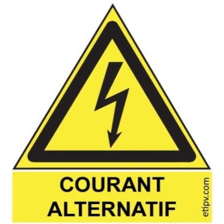 Plaque 5x5 cms RIGIDE PVC DILOPHANE "COURANT ALTERNATIF"